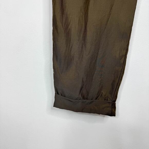 VINCE ankle length pants army olive green cuffed tapered - Picture 8 of 8